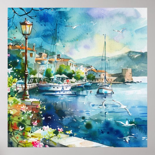 Poster Un port maritime (Devant)