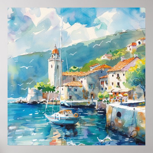 Poster Un port maritime (Devant)