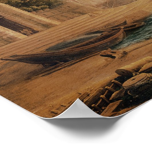 Poster Un port maritime, 1639 (Coin)