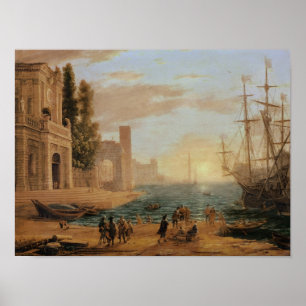 Poster Un port maritime, 1639