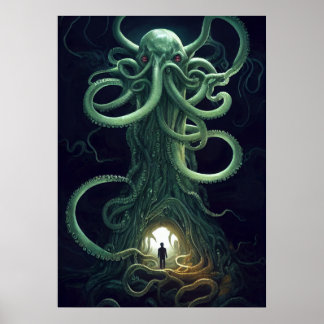 Poster Un portail d'horreur cosmique Cthulhu