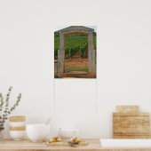 Poster Un portique en pierre au vignoble (Cuisine)