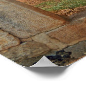 Poster Un portique en pierre au vignoble (Coin)