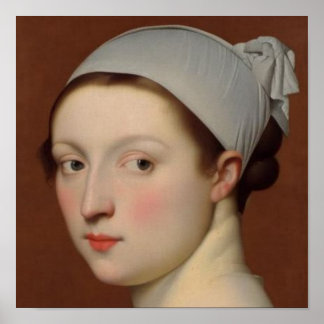 Poster Un portrait d'une jeune femme de style classique