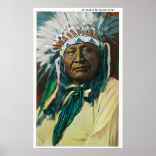 Poster Un portrait en chef indien d'ArapahoeColorado