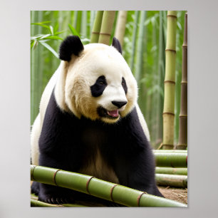 Poster Un portrait en gros plan d'un panda