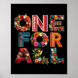 Poster Un pour tous Embrasser l'unité