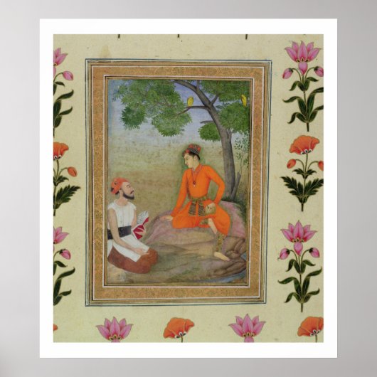Poster Un prince en discussion avec un homme religieux (Devant)