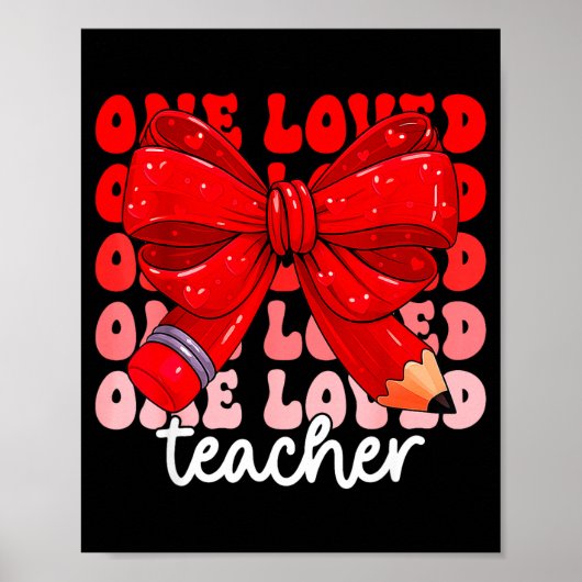 Poster Un professeur aimé cœur mignon Saint-Valentin fill (Devant)