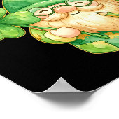 Poster Un professeur chanceux jour de la Saint-Patrick gn (Coin)