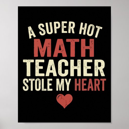 Poster Un professeur de maths chaud m'a volé mon cœur pou (Devant)