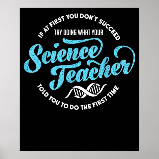 Poster Un professeur de sciences doit avoir des femmes en (Devant)