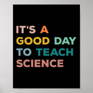 Poster Un Professeur De Sciences Donne Un Bon Jour À L'En