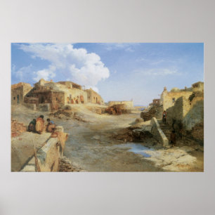 Poster Un Pueblo indien, Laguna, Nouveau-Mexique par Mora