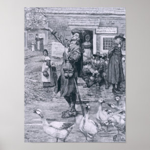 Poster Un quaker Exhorter en Nouvelle Angleterre