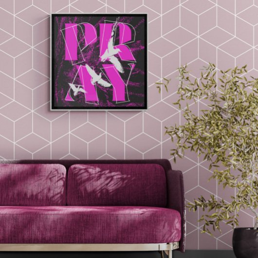 Poster Un rappel simple priez pour la foi chrétienne