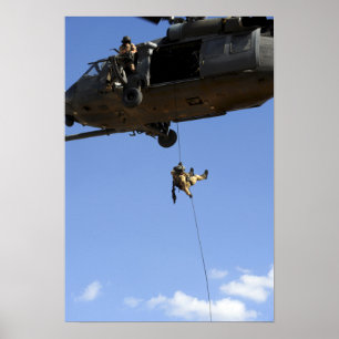Poster Un rappels pararescueman d'un HH-60
