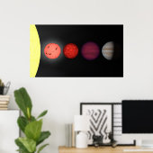 Poster Un rendu d'artiste comparant nains bruns (Bureau à domicile)