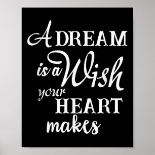 Poster Un Rêve Est Un Souhait Que Votre Coeur Fait Motiva