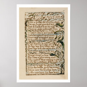 Poster Un rêve, illustration des 'chansons de l'innocence