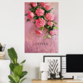 Poster Un rêve personnalisé aux teintes roses (Bureau à domicile)
