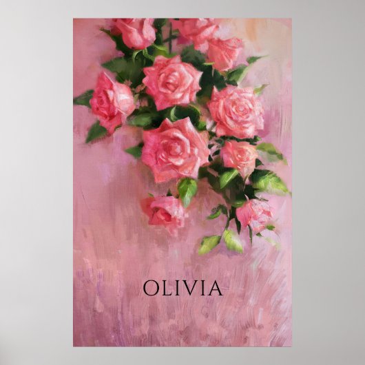 Poster Un rêve personnalisé aux teintes roses (Devant)