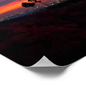 Poster "Un rêve unique" Citation Orange & Blue Sunrise Ph (Coin)