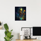 Poster Un robot regarde les fleurs (Bureau à domicile)