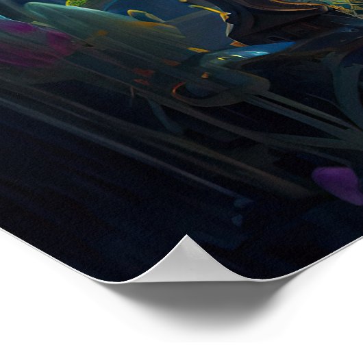 Poster Un robot regarde les fleurs (Coin)