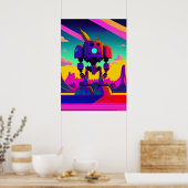 Poster Un robot squelette inspiré des années 60 (Cuisine)