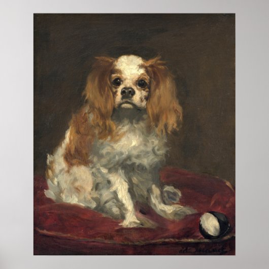 Poster Un roi Charles Spaniel - Edouard Manet Art (Devant)