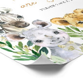 Poster Un Safari sauvage vert Les bébés sont doux (Coin)