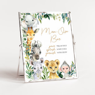 Poster Un Safari Wild One Baby shower Maman Osa Bar
