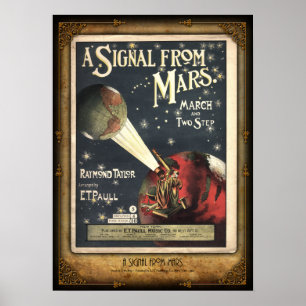 Poster Un signal de l'affiche de la musique en feuille de