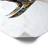 Poster Un skieur audacieux descend une pente raide (Coin)