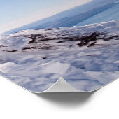 Poster Un snowboardeur saute en Argentine (Coin)