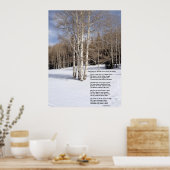 Poster Un soir de neige pour s'arrêter en forêt (Cuisine)