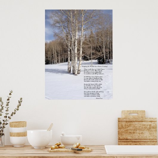 Poster Un soir de neige pour s'arrêter en forêt (Cuisine)