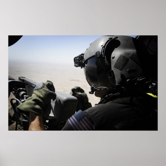 Poster Un soldat assure la sécurité (Devant)