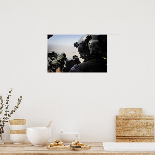 Poster Un soldat assure la sécurité (Cuisine)