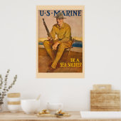 Poster Un soldat de la marine américaine (Cuisine)