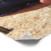 Poster Un soldat tient le drapeau américain (Coin)