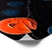 Poster Un Solo Pájaro - Oiseau et art floral (Coin)