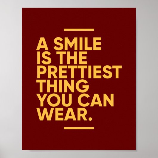 Poster Un Sourire Est La Chose La Plus Belle | Inspiratio (Devant)