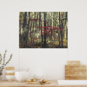 Poster Un Spray de Feuilles rouges (Cuisine)