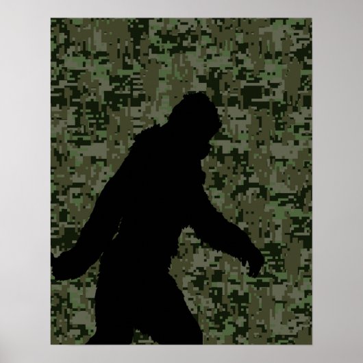 Poster Un squatchin pour le camouflage numérique d'Olive (Devant)