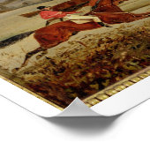 Poster Un Steeplechase, près de la finition (huile sur to (Coin)