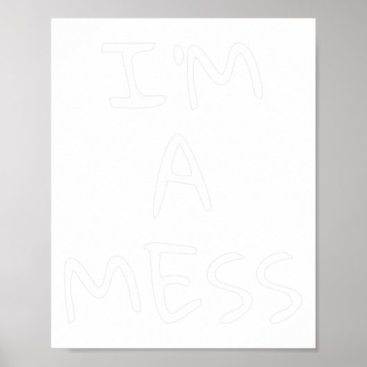 Poster Un stress anxieux de dépression du mess (Devant)