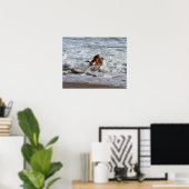 Poster Un Surfeur Hawaïen Dure Dans (Bureau à domicile)