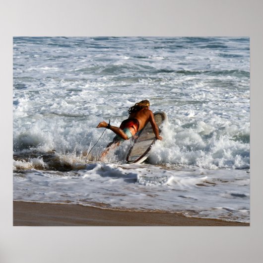 Poster Un Surfeur Hawaïen Dure Dans (Devant)